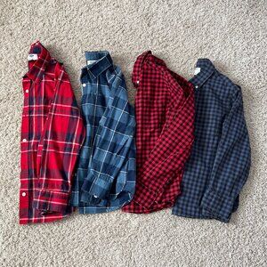 Bundle of 4 Boys Old Navy Long Sleeve Button Up Shirts Size M (8)